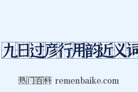 九日过彦行用韵近义词是什么意思的图片